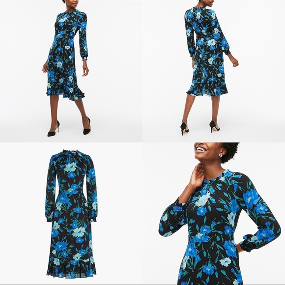 J.Crew Ruffleneck Peasant Dress - Picture 2 of 8